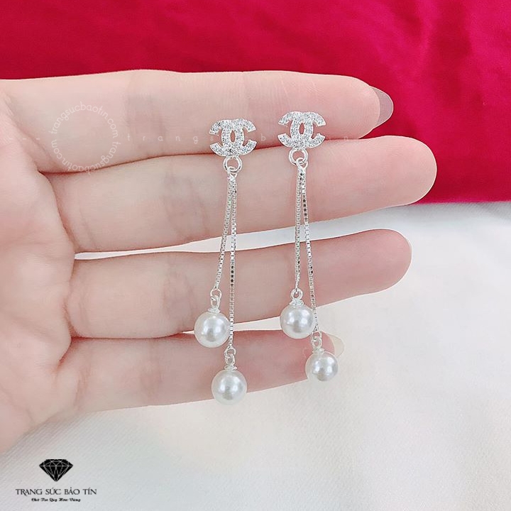 ORDER Bông tai Chanel đính hạt ngọc trai #13 ORDER Bông tai Chanel đính hạt ngọc trai